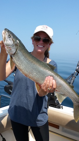 Cait with Lake Trout